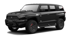 Luksusa apvidus auto M-Hero melnā krāsā uz caurspīdīgā fona