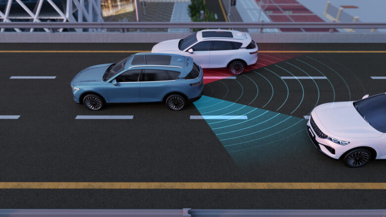 Voyah Free with active blind spot monitoring system and lane change warning